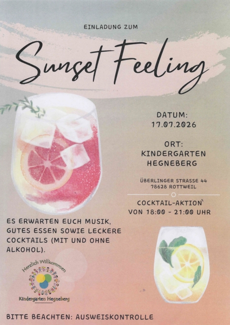 Kindergarten Hegenberg lädt zur Sommerfeier „Sunset Feeling“ ein
