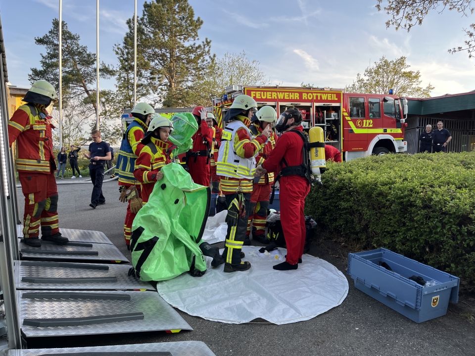 Austretendes Chlorgas und Vermisste