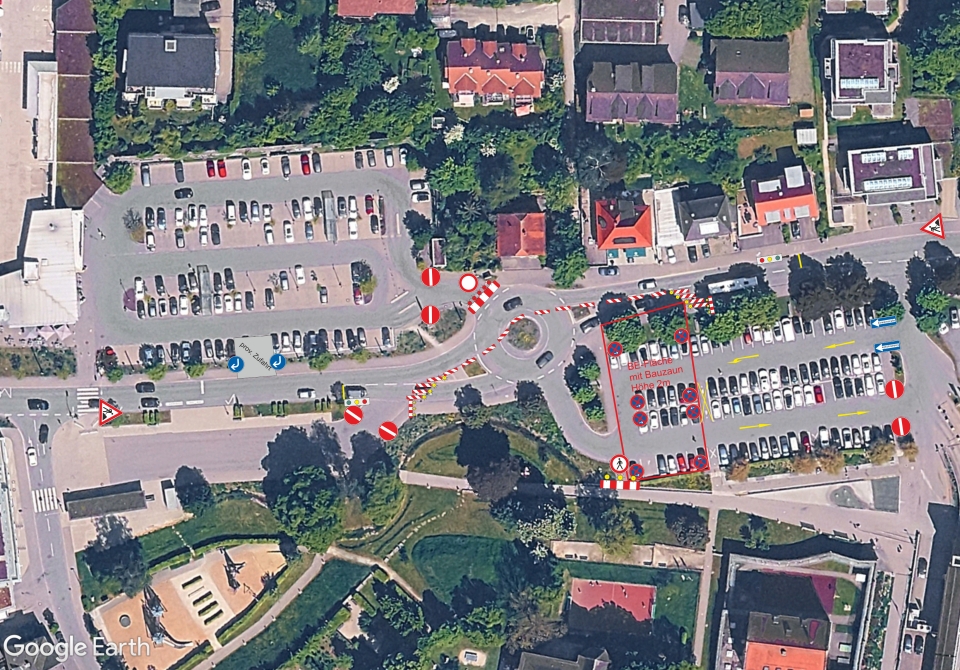 Bauarbeiten am Culinara-Kreisel im Nägelesgraben
