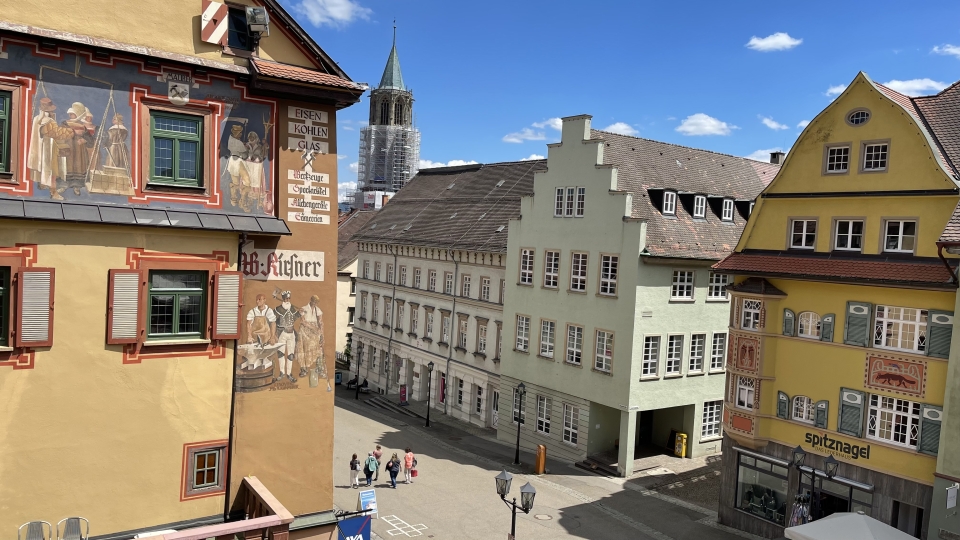 Blick aus dem Sitzungssaal des Rottweiler Rathauses