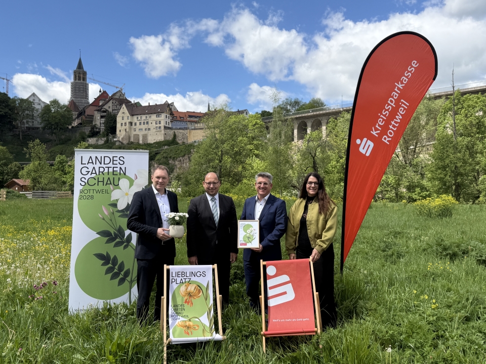 Die Kreissparkasse Rottweil wird offizieller Platinpartner der Landesgartenschau Rottweil 2028