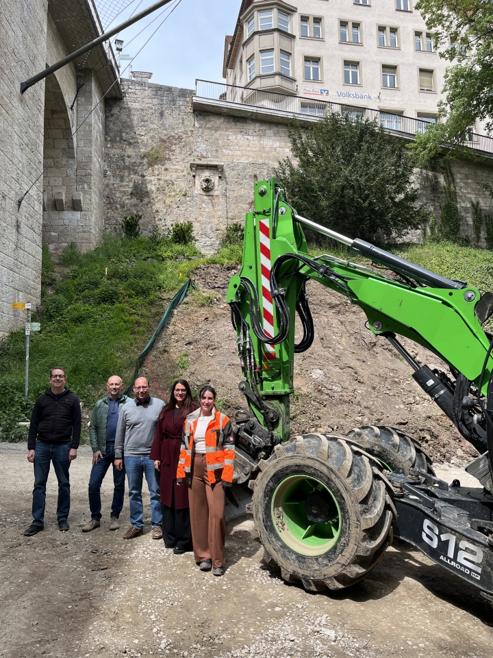 Landesgartenschau: Baustart für Aufzug an der Hochbrücke