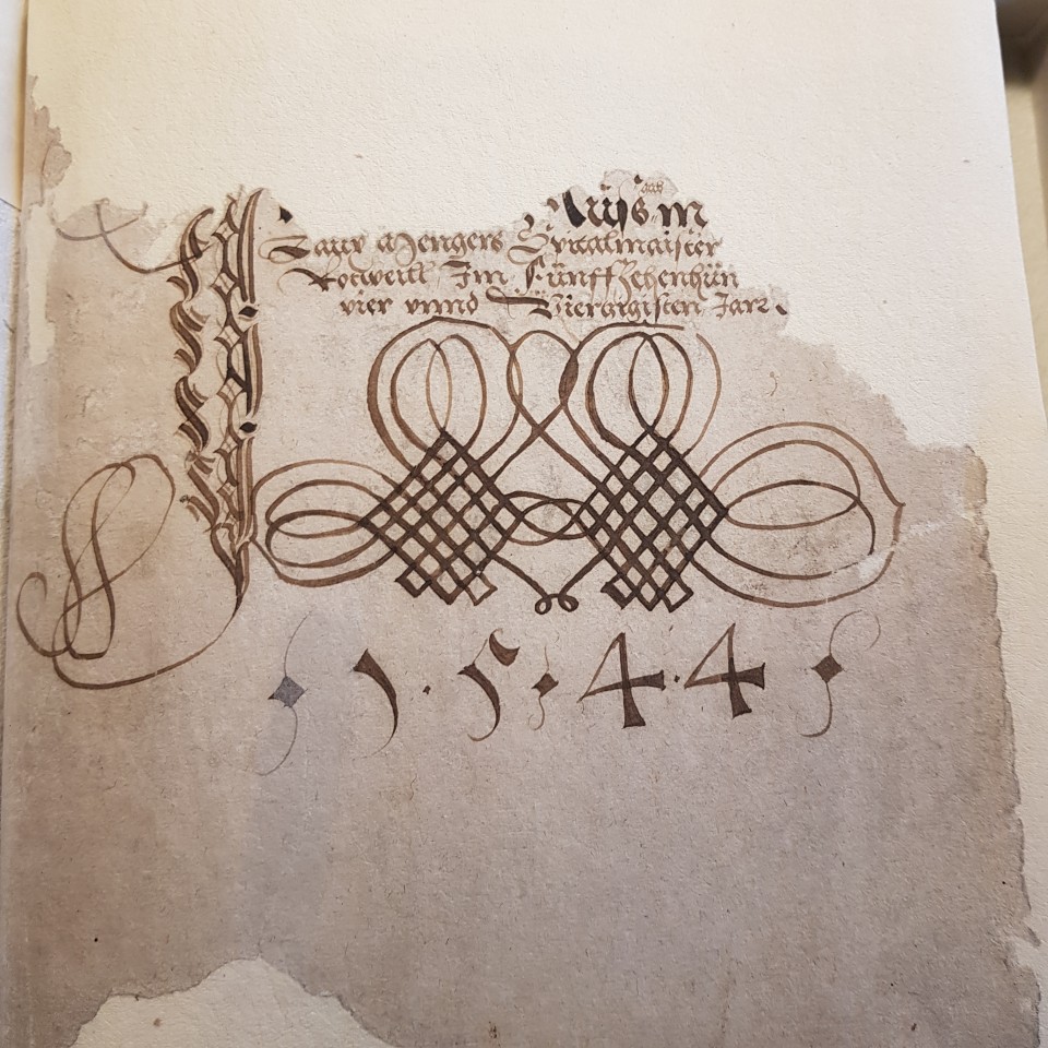 Die älteste Spitalrechnung von 1544 nach der Restaurierung