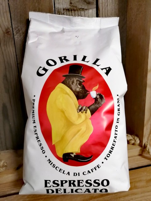 Espresso Delicato Gorilla Kaffe 1kg ganze Bohne 