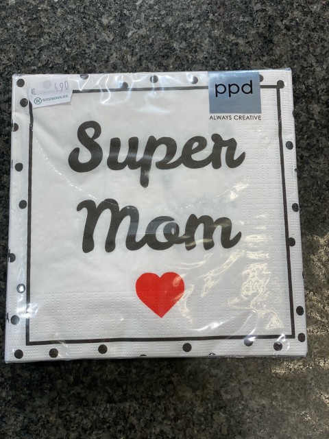 Servietten Super Mom 